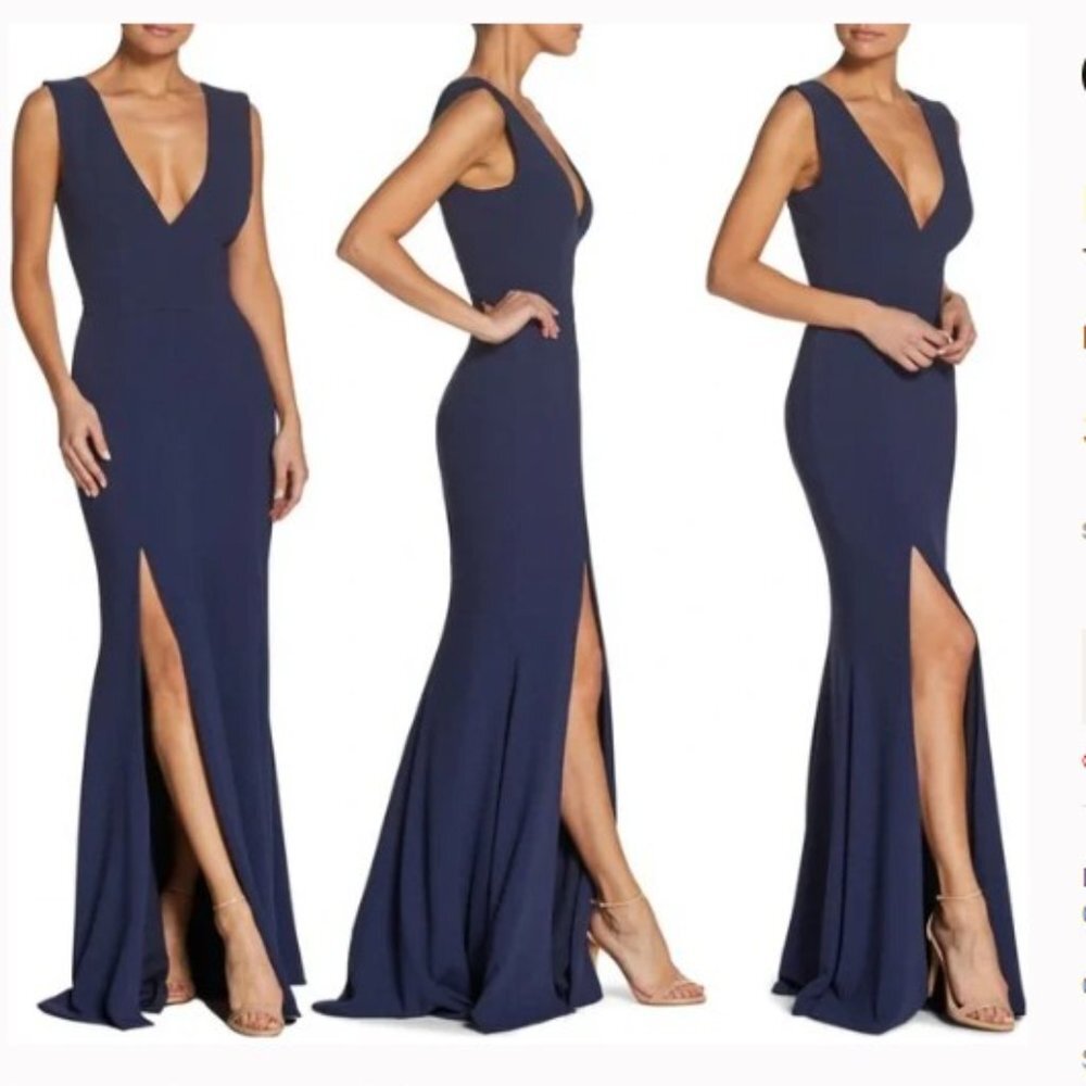 Dress the Population Navy Blue Gown
